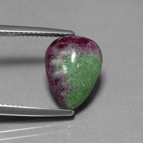 5.94 ct Multicolor Ruby-Zoisite Stone, Natural Ruby-Zoisite in Pear Cabochon Shape for Sale