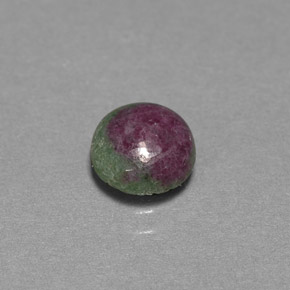 1.33 ct Multicolor Ruby-Zoisite Gemstone, Ruby-Zoisite Gem in Round Cabochon Shape for Sale.