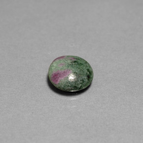 1.89 ct Multicolor Ruby-Zoisite Gemstone, Ruby-Zoisite Gem in Round Cabochon Shape for Sale.