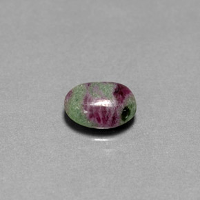 2.36 ct Multicolor Ruby-Zoisite Gemstone, Ruby-Zoisite Gem in Oval Cabochon Shape for Sale.