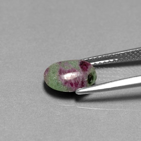 Ruby-Zoisite Gemstone in 9.1 x 7.3 mm Size for Sale, Ruby-Zoisite Stone in Multicolor Color