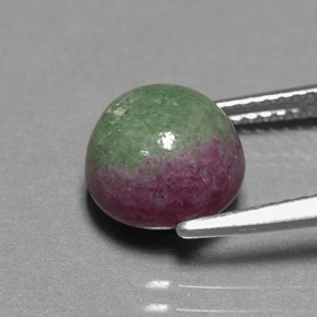 Ruby-Zoisite Gemstone in 9 mm (calibrated) Size for Sale, Ruby-Zoisite Stone in Multicolor Color
