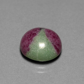 7.70 ct Multicolor Ruby-Zoisite Gemstone, Ruby-Zoisite Gem in Oval Cabochon Shape for Sale.