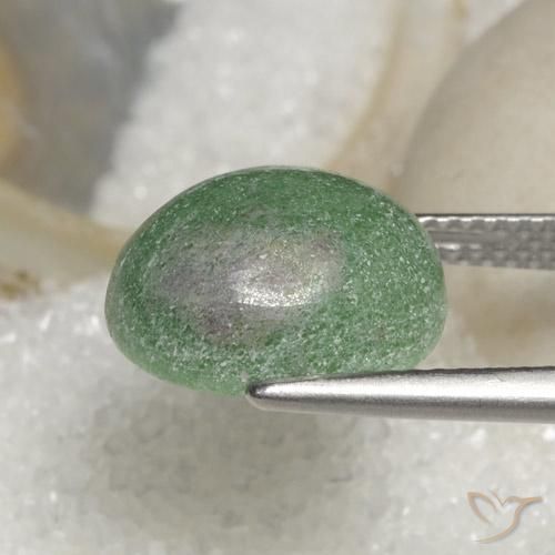 Ruby-Zoisite Gemstone in 12 x 10 mm (calibrated) Size for Sale, Ruby-Zoisite Stone in Medium Green Color