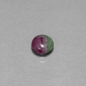 1.14 ct Multicolor Ruby-Zoisite Stone, Natural Ruby-Zoisite in Round Cabochon Shape for Sale