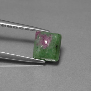3.01 ct Multicolor Ruby-Zoisite Stone, Natural Ruby-Zoisite in Baguette Cabochon Shape for Sale