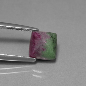 3.64 ct Multicolor Ruby-Zoisite Stone, Natural Ruby-Zoisite in Baguette Cabochon Shape for Sale