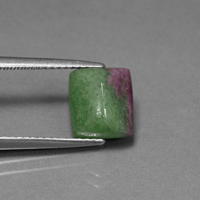 3.57 ct Multicolor Ruby-Zoisite Stone, Natural Ruby-Zoisite in Baguette Cabochon Shape for Sale