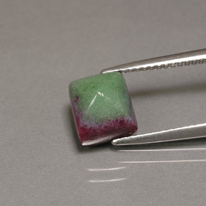 3.85 ct Multicolor Ruby-Zoisite Stone, Natural Ruby-Zoisite in Baguette Cabochon Shape for Sale