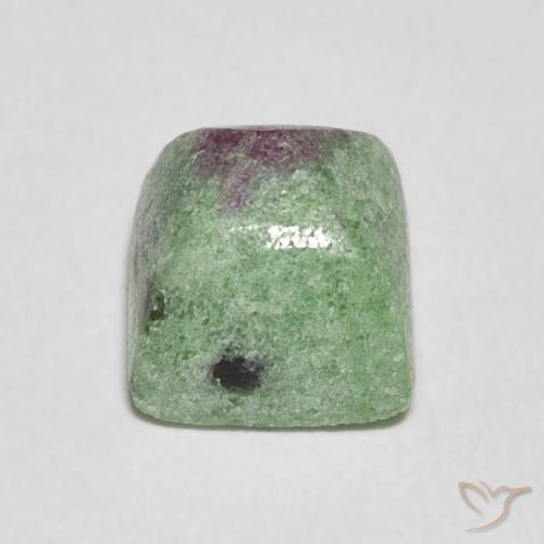 5.41 ct Multicolor Ruby-Zoisite Stone, Natural Ruby-Zoisite in Baguette Sugarloaf Cabochon Shape for Sale