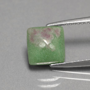3.05 ct Multicolor Ruby-Zoisite Gemstone, Ruby-Zoisite Gem in Square Cabochon Shape for Sale.