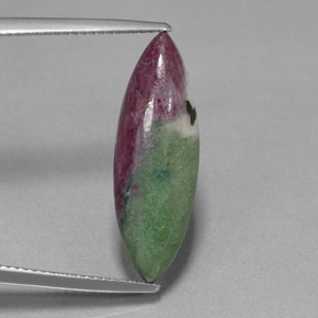 8.33 ct Multicolor Ruby-Zoisite Stone, Natural Ruby-Zoisite in Marquise Cabochon Shape for Sale