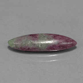 3.22 ct Multicolor Ruby-Zoisite Stone, Natural Ruby-Zoisite in Marquise Cabochon Shape for Sale