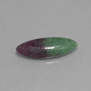 2.11 ct Multicolor Ruby-Zoisite Gemstone, Ruby-Zoisite Gem in Marquise Cabochon Shape for Sale.
