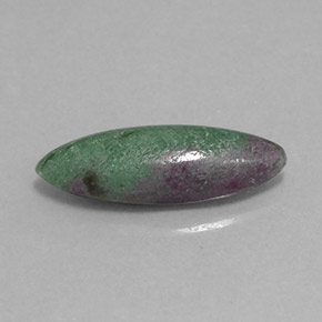 3.03 ct Multicolor Ruby-Zoisite Gemstone, Ruby-Zoisite Gem in Marquise Cabochon Shape for Sale.