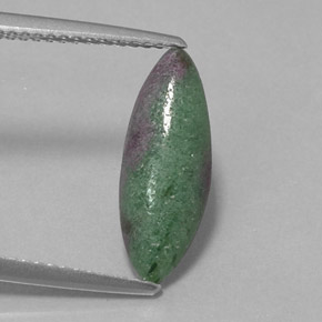 3.03 ct Multicolor Ruby-Zoisite Stone, Natural Ruby-Zoisite in Marquise Cabochon Shape for Sale