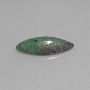 2.95 ct Multicolor Ruby-Zoisite Stone, Natural Ruby-Zoisite in Marquise Cabochon Shape for Sale