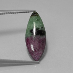 8.07 ct Multicolor Ruby-Zoisite Gemstone, Ruby-Zoisite Gem in Marquise Cabochon Shape for Sale.