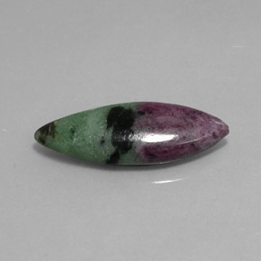 8.07 ct Multicolor Ruby-Zoisite Stone, Natural Ruby-Zoisite in Marquise Cabochon Shape for Sale