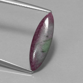 3.59 ct Multicolor Ruby-Zoisite Stone, Natural Ruby-Zoisite in Marquise Cabochon Shape for Sale