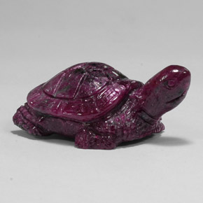120.10 ct Multicolor Ruby-Zoisite Stone, Natural Ruby-Zoisite in Carved Turtle Shape for Sale