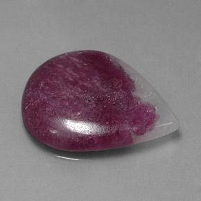 21.21 ct Multicolor Ruby-Zoisite Stone, Natural Ruby-Zoisite in Pear Cabochon Shape for Sale