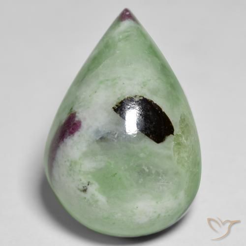 24,85 ct Poire Rubis-Zoisite, 21,6 x 14,8 mm De Tanzanie, Photo A
