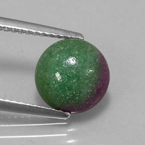 2.80 ct Multicolor Ruby-Zoisite Gemstone, Ruby-Zoisite Gem in Round Cabochon Shape for Sale.