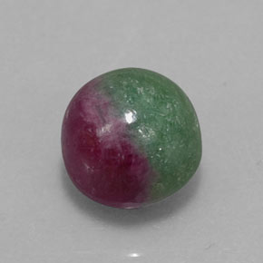 6.30 ct Multicolor Ruby-Zoisite Stone, Natural Ruby-Zoisite in Round Cabochon Shape for Sale