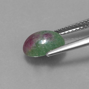 Ruby-Zoisite Gemstone in 9 x 7 mm (calibrated) Size for Sale, Ruby-Zoisite Stone in Multicolor Color