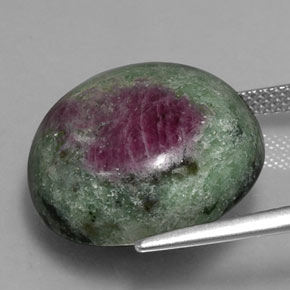 Ruby-Zoisite Gemstone in 17.4 mm Size for Sale, Ruby-Zoisite Stone in Multicolor Color