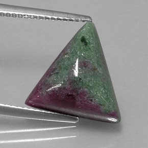 8.77 ct Multicolor Ruby-Zoisite Gemstone, Ruby-Zoisite Gem in Trillion Cabochon Shape for Sale.