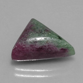8.77 ct Multicolor Ruby-Zoisite Stone, Natural Ruby-Zoisite in Trillion Cabochon Shape for Sale
