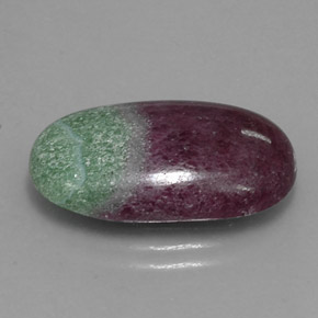 13.64 ct Multicolor Ruby-Zoisite Stone, Natural Ruby-Zoisite in Oval Cabochon Shape for Sale