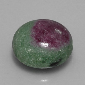 13.23 ct Multicolor Ruby-Zoisite Stone, Natural Ruby-Zoisite in Round Cabochon Shape for Sale