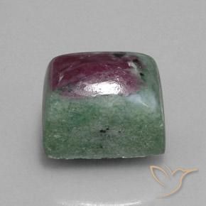 15.55 ct Multicolor Ruby-Zoisite Stone, Natural Ruby-Zoisite in Baguette Sugarloaf Cabochon Shape for Sale