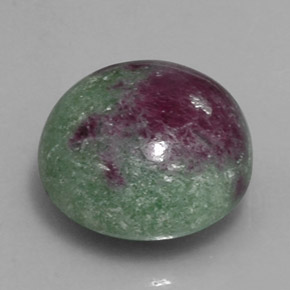 12.41 ct Multicolor Ruby-Zoisite Stone, Natural Ruby-Zoisite in Round Cabochon Shape for Sale