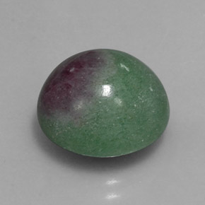 10.33 ct Multicolor Ruby-Zoisite Stone, Natural Ruby-Zoisite in Round Cabochon Shape for Sale
