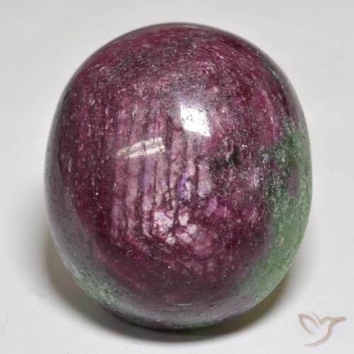 74.53 ct Multicolor Ruby-Zoisite Gemstone, Ruby-Zoisite Gem in Oval Cabochon Shape for Sale.