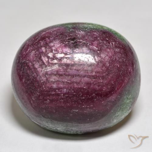 74.53 ct Multicolor Ruby-Zoisite Stone, Natural Ruby-Zoisite in Oval Cabochon Shape for Sale