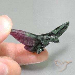 38.1 ct Carved Ruby-Zoisite, 46.3 x 19 mm From Tanzania, Photo A