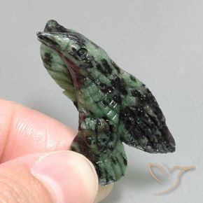 30.28 ct Carved Ruby-Zoisite, 32.3 x 29.2 mm From Tanzania, Photo A