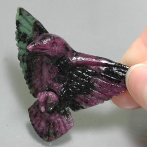Ruby-Zoisite Gemstone in 43.9 x 32.4 mm Size for Sale, Ruby-Zoisite Stone in Multicolor Color