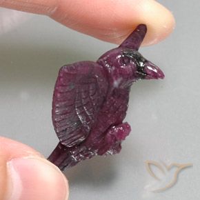 41.11 ct Carved Ruby-Zoisite, 32.9 x 27.2 mm From Tanzania, Photo A