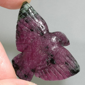 Ruby-Zoisite Gemstone in 39.6 x 27 mm Size for Sale, Ruby-Zoisite Stone in Multicolor Color