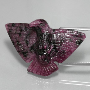 52ct Bird Carving Multicolor Ruby-Zoisite Gem for sale 52ct Bird Carving Multicolor Ruby-Zoisite Gem (ID: 335180)