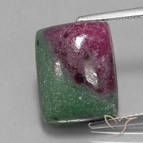 12.24 ct Baguette Ruby-Zoisite, 14.3 x 11.2 mm From Tanzania, Photo A