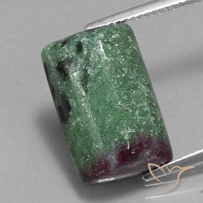 13.09 ct Baguette Ruby-Zoisite, 17.3 x 11.2 mm From Tanzania, Photo A