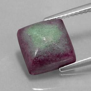 5.8ct Square Sugarloaf Cabochon Multicolor Ruby-Zoisite for sale thumb image of 5.8ct Square Sugarloaf Cabochon Multicolor Ruby-Zoisite (ID: 338176)