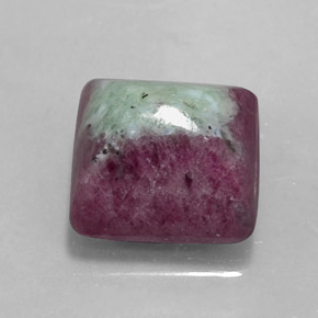 7.66 ct Multicolor Ruby-Zoisite Stone, Natural Ruby-Zoisite in Square Cabochon Shape for Sale